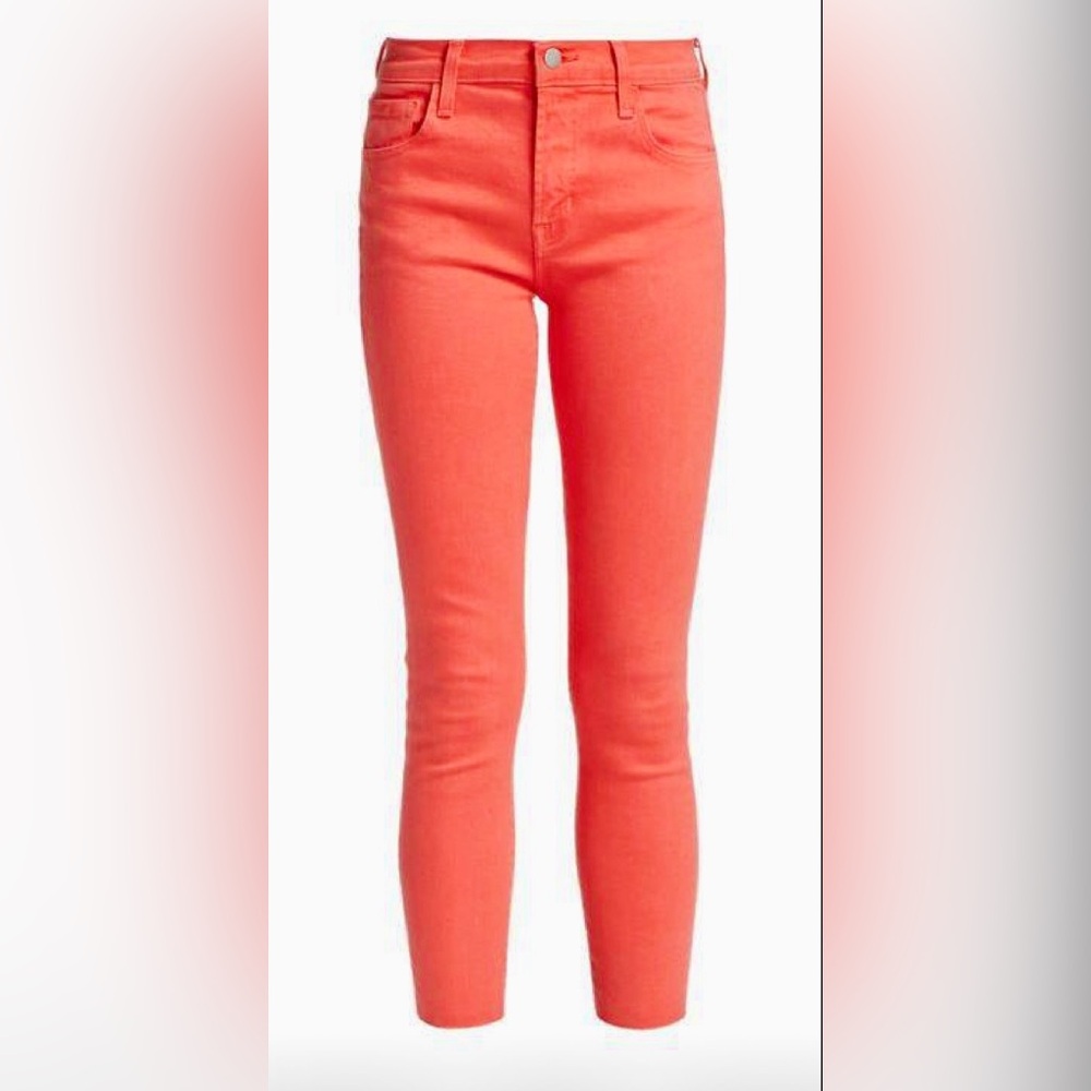 J Brand 835 Kalani Coral Cropped Skinny Jeans